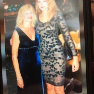 Tom Ford  Black/ Nude Lace Long Sleeve Dress. Size 38